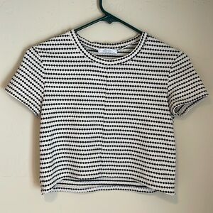 Zara Trafaluc crop top black white